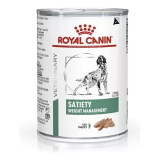 Alimento Royal Canin Veterinary Diet Canine Satiety Weight Management Para Cão Adulto Todos Os Tamanhos Sabor Mix Em Lata De 410g