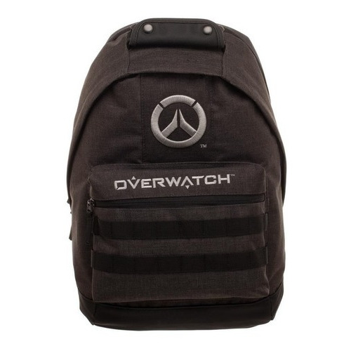 Mochila Bioworld Overwatch Color Negro Diseño de la tela Liso