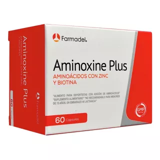 Aminoxine Plus - Farmadel, Aminoácidos (60 Caps) Sabor Sin Sabor