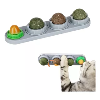 Juguete Interactivo Para Gato Catnip Giratorio Pared X4