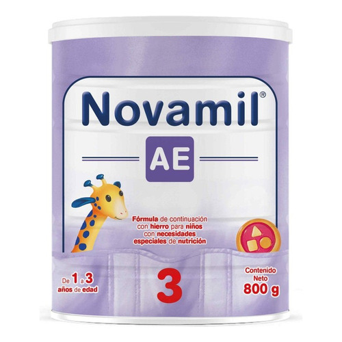Novamil Ae 3 800g De 1 A 3 Años Sabor Ligero sabor vainilla
