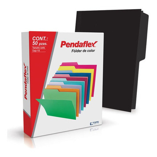 Folder Pendaflex C0050 1/2 Bl Carta Color Negro C/50pzs