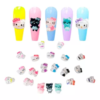 Kawaii Figuras Kawaii Decoracion De Uñas Hello Kitty Mixto