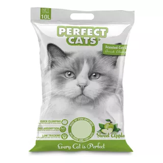 Arena Perfect Cats Aglutinante Premium 7 Kg Aroma Manzana  Y 7kg De Peso Por Unidad