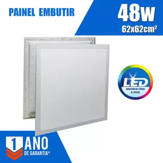 Plafon Quadrada Embutir Painel Led 48w 62x62 6500k Branco