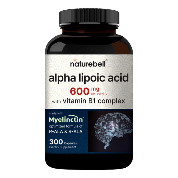 Suplemento De Ácido Alfa Lipoico Naturebell 600 Mg 300 Cápsu