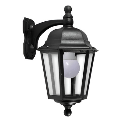 Farol 6 Caras Jardin Exterior Vidrio Apto Led E-27