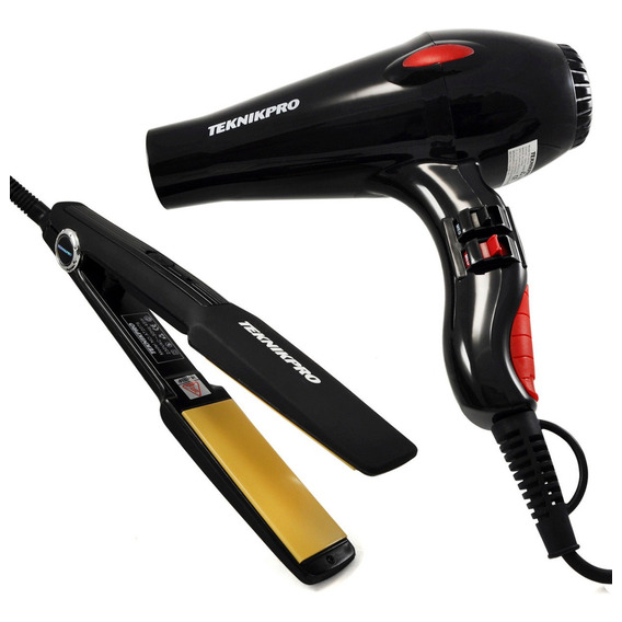 Teknikpro Salon Kit Secador + Planchita Profesional Pelo