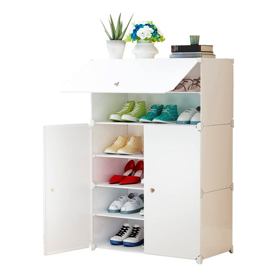 Zapatera Mueble Organizador Calzado 18 Pares Puertas Estant