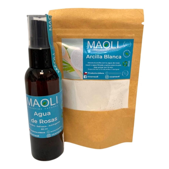 Pack Facial Arcilla + Agua De Rosas Maoli