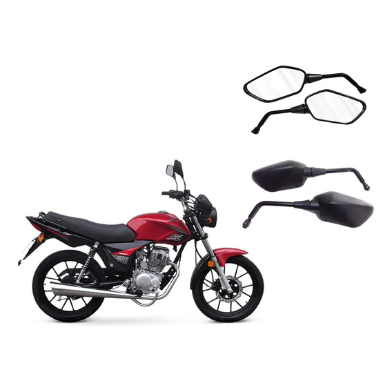 Kit X2 Espejos Negro Mate Motomel S2 150 Cc R / D Tdm