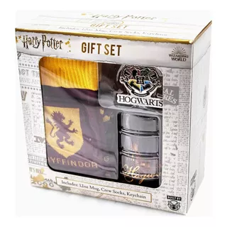 Set Regalo 3 Piezas Taza 12oz Medias Y Llavero Harry Potter