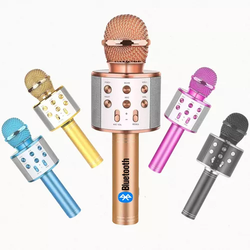 Microfone Bluetooth Sem Fio r Karaoke Reporter Cores Com