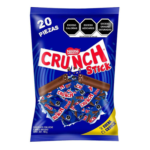 Chocolate Crunch Stick Con 20 Piezas De 9g C/u