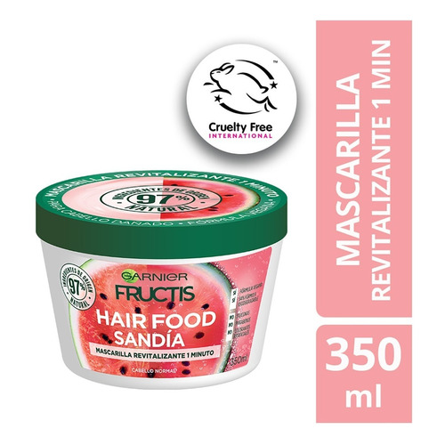 Mascarilla Garnier Fructis Hair Food Sandía 3 En 1 - 350ml 