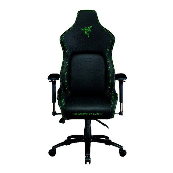 Silla Razer Iskur Color Negro/Verde Material del tapizado Cuero sintético