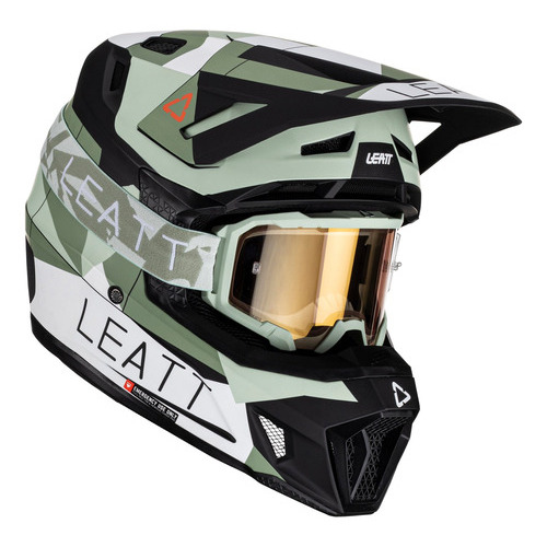 Casco Motocross Leatt - Kit - Moto 7.5 Color Cactus Tamaño del casco S