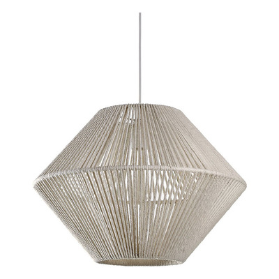 Colgante Hilo Natural Apto Led E27 Deco Rombo 45cm 