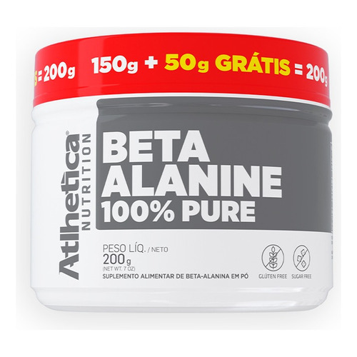 Beta Alanine 100% Pure 200 Gramos - Atlhetica Sabor Sin Sabor