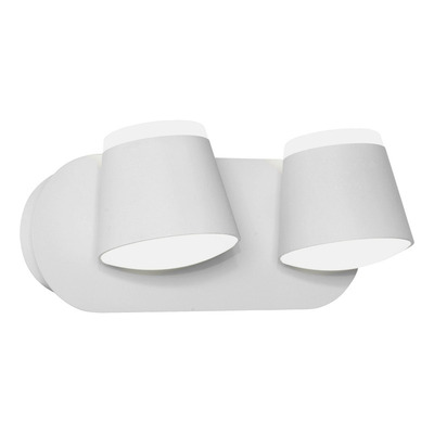 Aplique 2 Luces Led Blanco Oval L0212ob Moderno 18w Mks