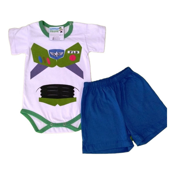 Conjunto Bebe Body Short Buzz Woody Toy Storyy Personajes