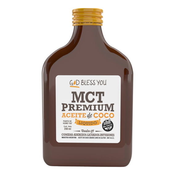 Aceite Mct Oil Premium 200ml God Bless You - Apto Dieta Keto