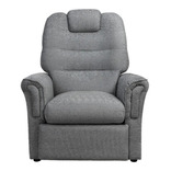 Poltrona reclinable Tu Sillon Ya Reclinable Reclinable Simple de 1 cuerpo color gris oscuro de chenille y patas color negro de plástico