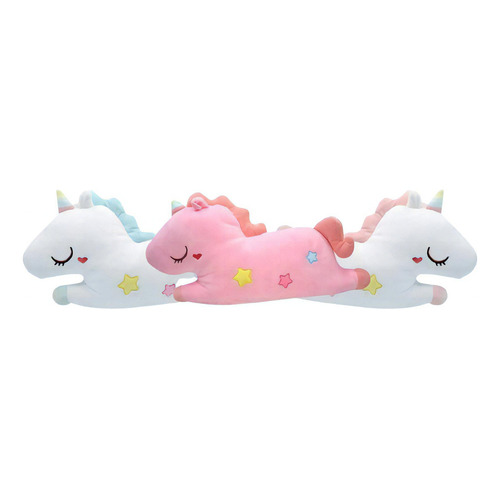 Unicornio De Peluche Kawaii  50 Cm Color Azul