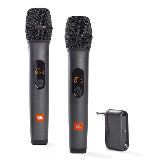 Jbl Sistema Inalámbrico 2  Micrófonos  Receptor Doble Canal Color Negro