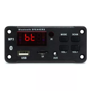 Reproductor Mp3 Bluetooth Rectangular Usb Micro Sd Fm 12 Vdc