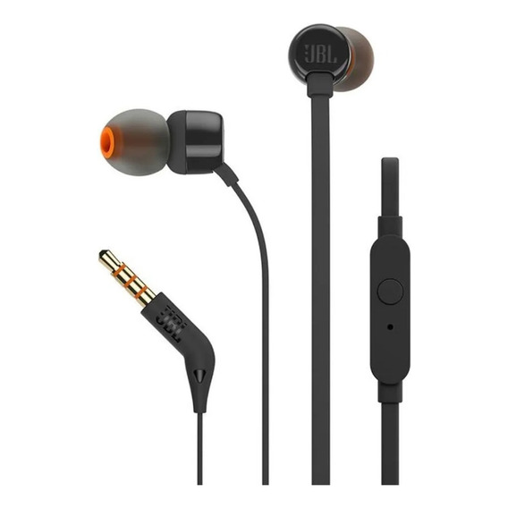 Audifono Jbl Tune 110 In Ear Negro Con Microfono