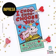Tarjeta Maquinita Choo Choo Simpsons San Valentín Impresa