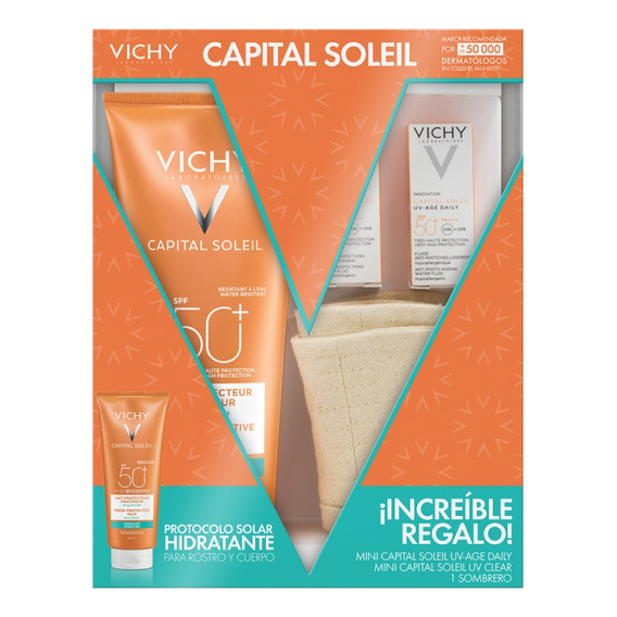 Kit Capital Soleil Family 50+ 300ml+uv Age 3ml+uv Clear 3ml