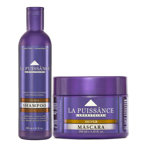 La Puissance Kit Silver Matizador Shampoo + Máscara Rubios