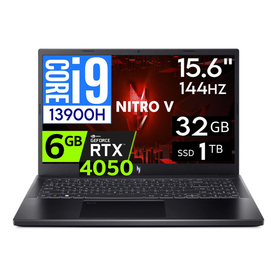 Acer Nitro V 15 Core I9 13900h 32gb 1tb Rtx4050 15.6' 144hz