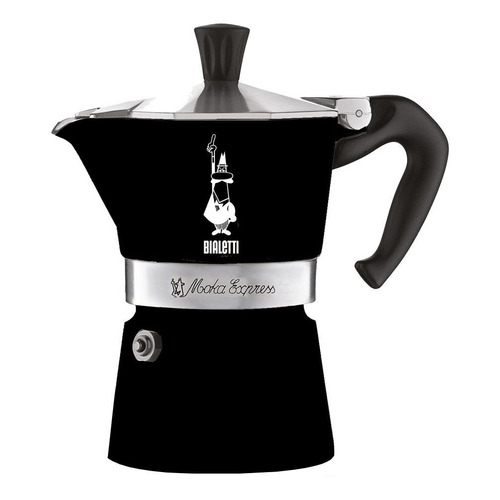 Cafetera Bialetti Moka Express 3 tazas manual negra italiana