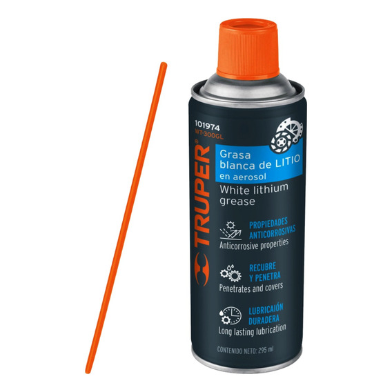 Grasa Truper En Aerosol Blanca De Litio 295ml Wt-300gl