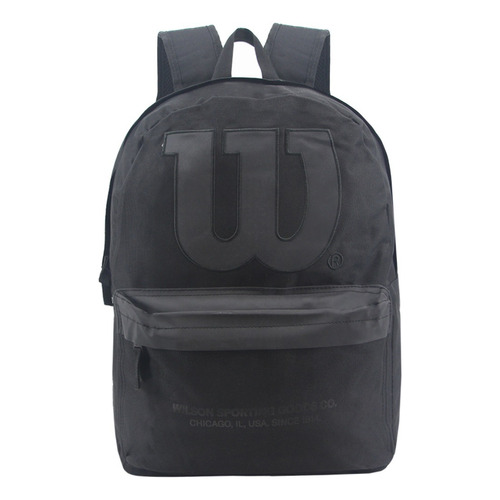 Mochila Urbana Wilson Porta Notebook Deportes Gym Reforzada Color Negro