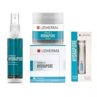 Lidherma Hydrapore Kit Crema + Locion + Ojos Hialuronico