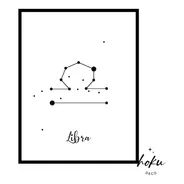Cuadro 20x25 - Signos Del Zodíaco - Constelaciones - Libra