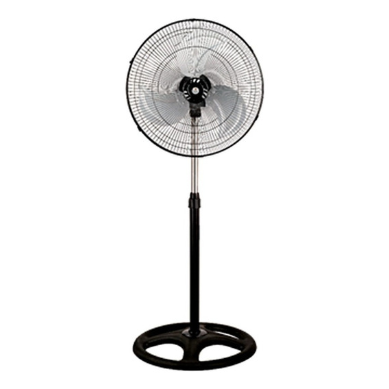 Ventilador de pie Alpaca ALP-M-16 negro con 3 palas de  metal, 16" de diámetro 220 V