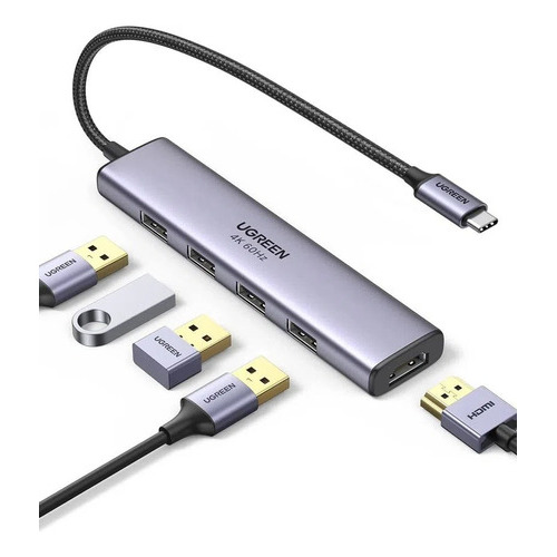 Hub Usb C Con Puertos Usb-a 3.0 Y Hdmi Ugreen