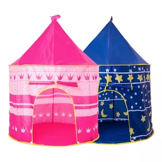 Carpa Castillo Casita Armable Niños Niñas Azul Y Rosado 