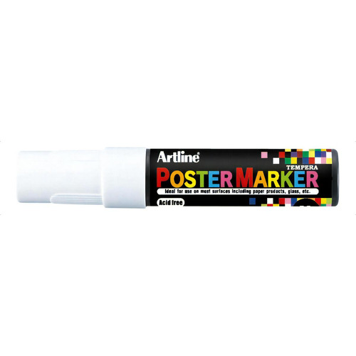 Poster Marker 12mm Artline Colores Básicos Color Blanco