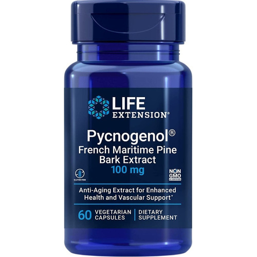 Life Extension Pycnogenol Corteza De Pino Marítimo 60cap Sabor Sin Sabor