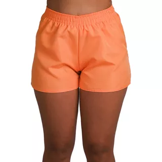 Kit 04 Shorts Praia Tactel Feminino Liso Plus Size Adulto Extra