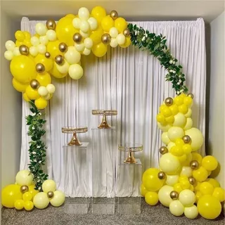 Baloes Arco Desconstruido Festa Bexigas Decoracao Amarelo 2