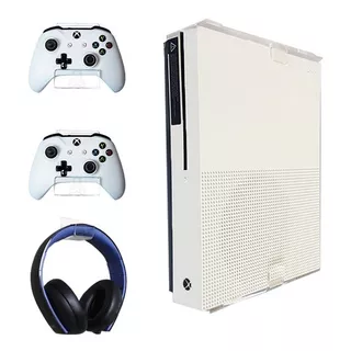 Sop Pared Acrílico: Xbox + 2 Sop Controles + Sop Diadema