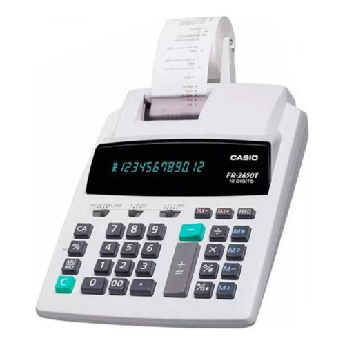 Calculadora Impresora Casio Fr-2650t - Escritorio, 220v Color Blanca