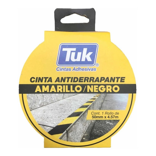 Cinta Antiderrapante Antideslizante Tuk Amarillo Negro 4.57m